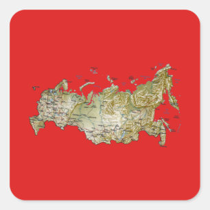Russia Map Sticker