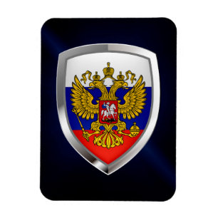 Russia Metallic Emblem Magnet