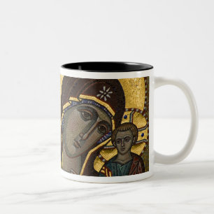 Russia, Moscow, Red Square. Our Lady of Kazan Two-Tone Coffee Mug