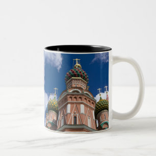 Russia, Moscow, Red Square. St. Basil's 2 Two-Tone Coffee Mug
