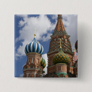 Russia, Moscow, Red Square. St. Basil's 4 15 Cm Square Badge