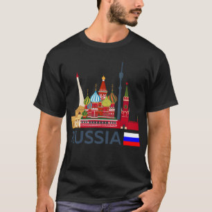 Russia, Moscow skyline. Kremlin Sticker T-Shirt