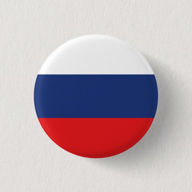 Russia National Flag 3 Cm Round Badge (Front)