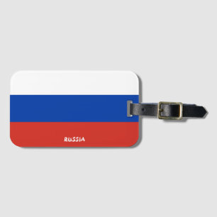 Russia National Flag Patriotic Luggage Tag
