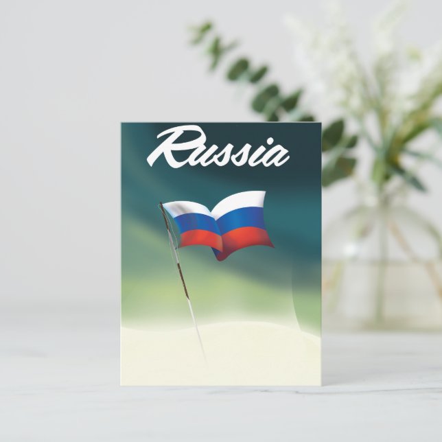 Russia National Flag Postcard (Standing Front)
