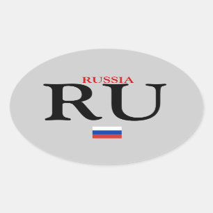 Russia* Oval Sticker