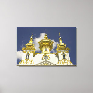 Russia. Petrodvorets. Peterhof Palace. Peter the 4 Canvas Print