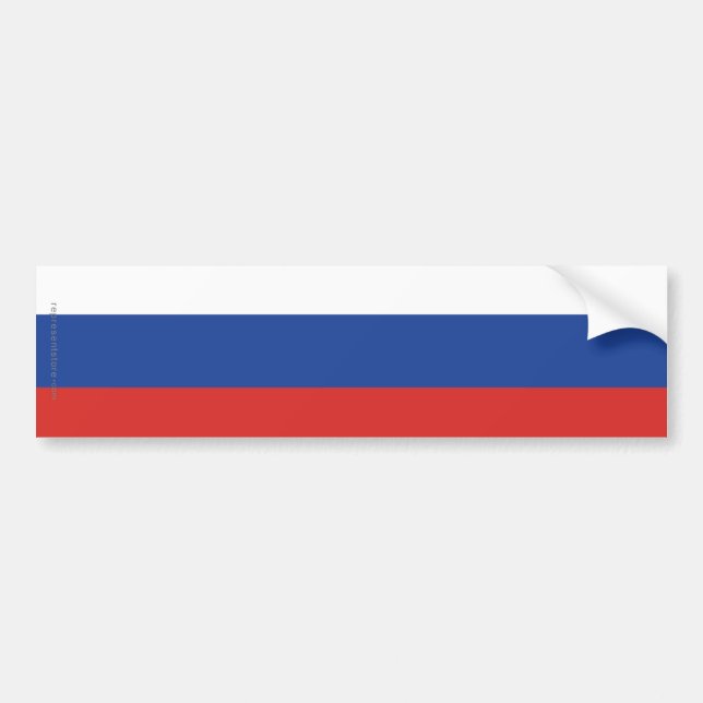 Russia Plain Flag Bumper Sticker (Front)