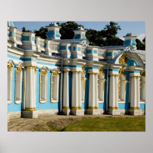 Russia, Pushkin. Portion of Catherine Palace. Poster