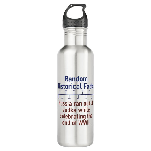 Russia Ran Out Of Vodka  - History Fact 710 Ml Water Bottle (Front)