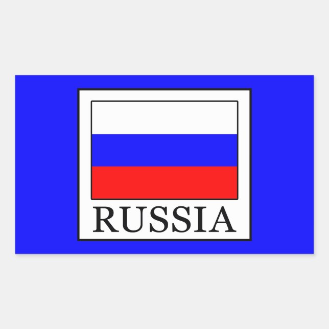 Russia Rectangular Sticker (Front)