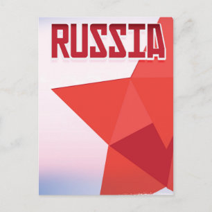 Russia Red Star Travel Print. Postcard