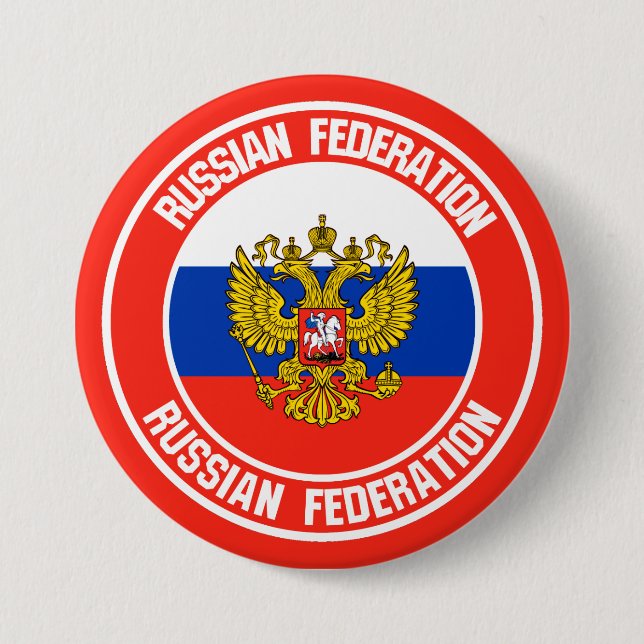 Russia Round Emblem 7.5 Cm Round Badge (Front)