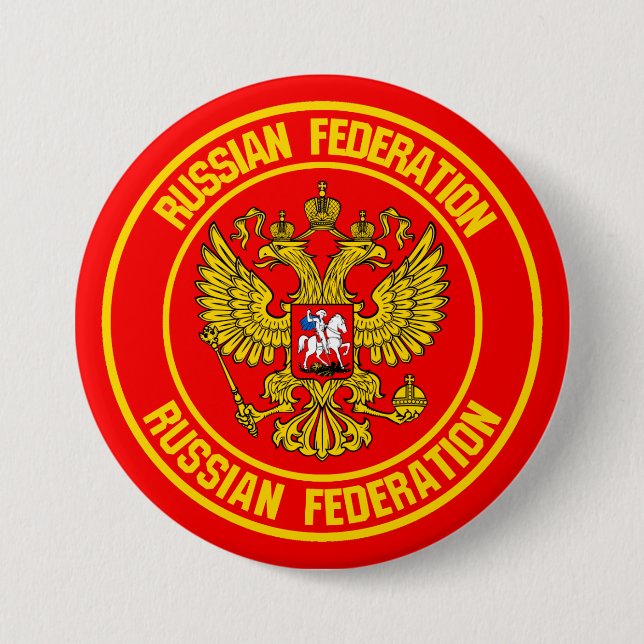 Russia Round Emblem 7.5 Cm Round Badge (Front)
