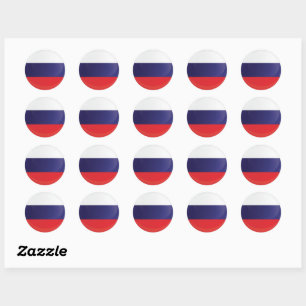 Russia  Round Icon Flag Classic Round Sticker