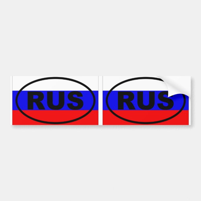 Russia RUS European oval Bumper Sticker (Front)