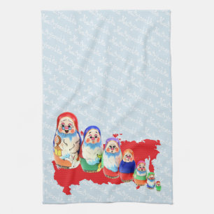 Russia - Russia Babuschka Dishcloths Tea Towel