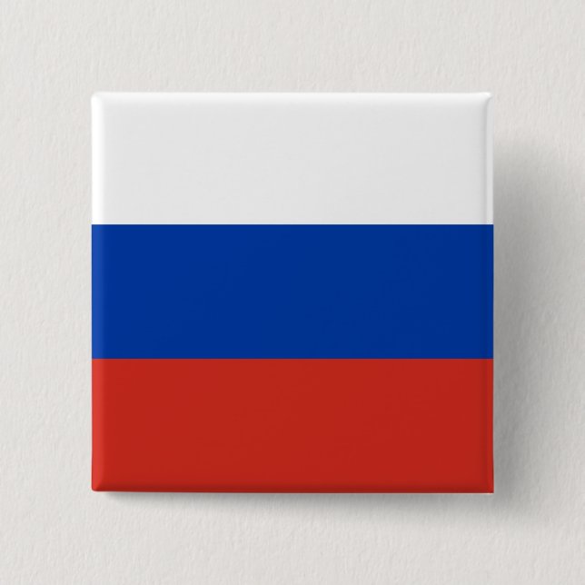 Russia (Russian) Flag 15 Cm Square Badge (Front)