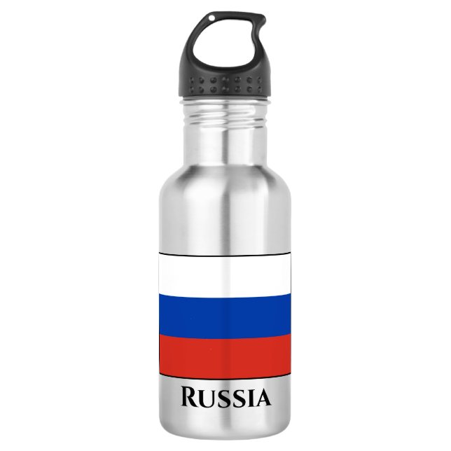 Russia (Russian) Flag 532 Ml Water Bottle (Front)