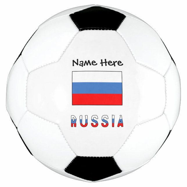 Russia Russian Flag Black Personalisation  Football (Front)