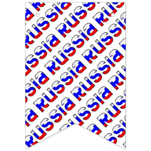 Russia Russian Flag Colours Typography Pattern