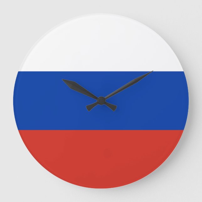 Russia (Russian) Flag Large Clock (Front)