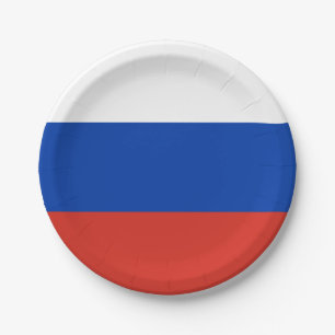 Russia (Russian) Flag Paper Plate