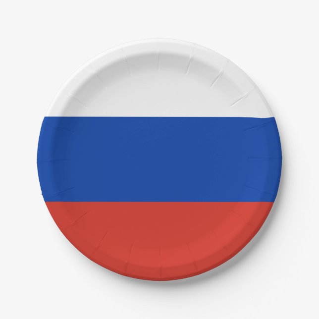 Russia (Russian) Flag Paper Plate (Front)