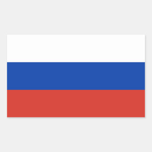 Russia/Russian Flag Rectangular Sticker