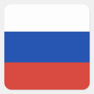Russia (Russian) Flag Square Sticker