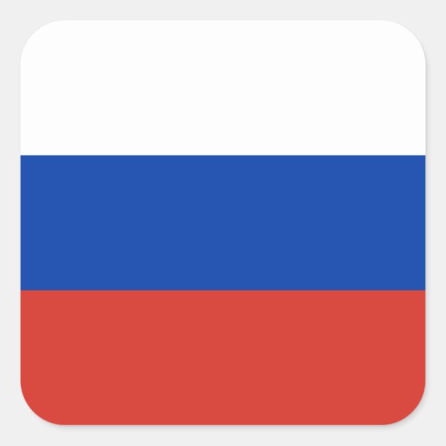 Russia/Russian Flag Square Sticker (Front)