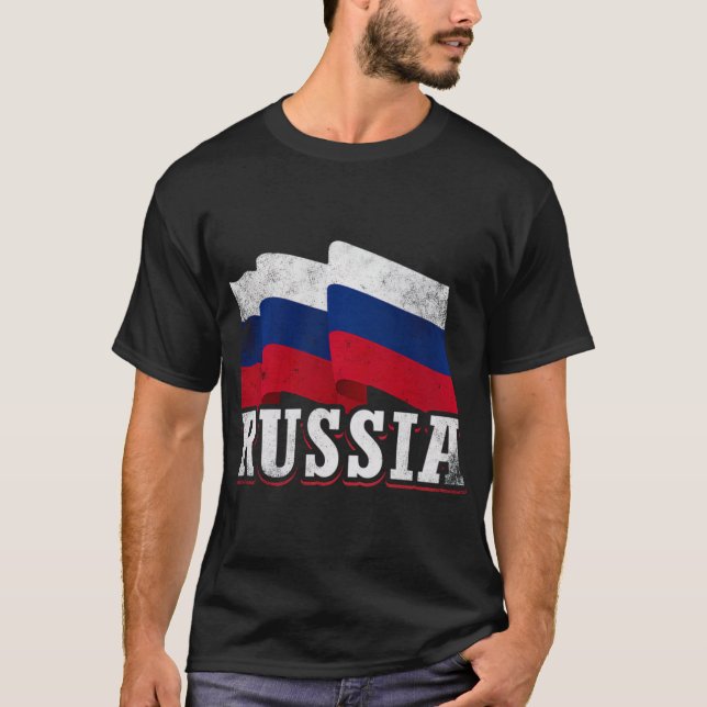 Russia Russian Flag T-Shirt (Front)