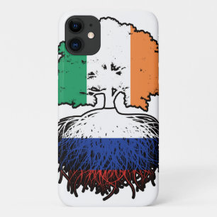Russia Russian Irish Ireland Tree Roots Flag iPhone 11 Case