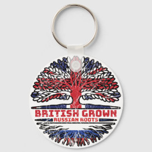 Russia Russian Uk United Kingdom British Tree Key Ring