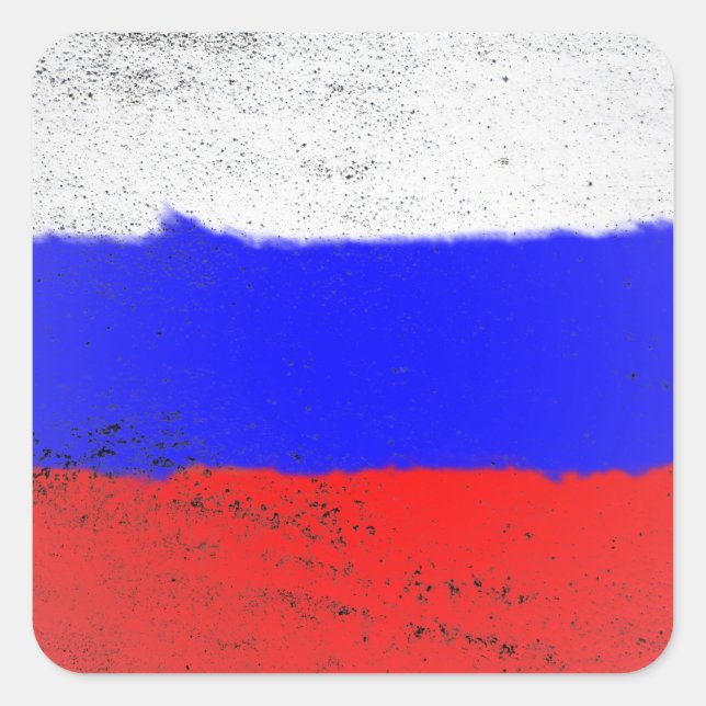 Russia Square Sticker (Front)