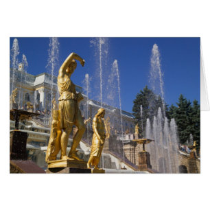 Russia, St. Petersburg, Golden statues in the