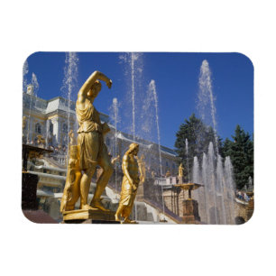 Russia, St. Petersburg, Golden statues in the Magnet