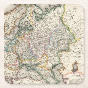 Russia, Ukraine Square Paper Coaster