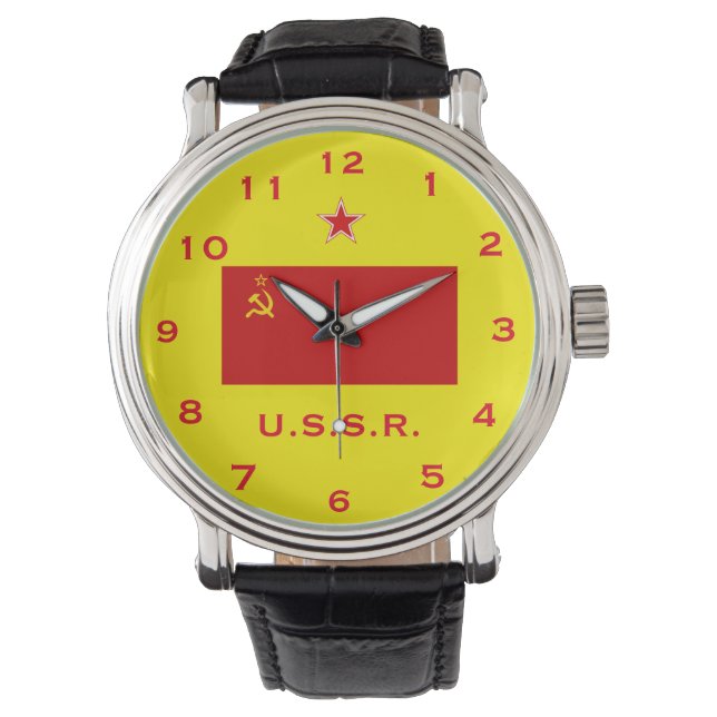 Russia (USSR) Red Flag Wrist Watch (Front)