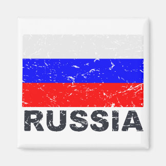 Russia Vintage Flag Magnet