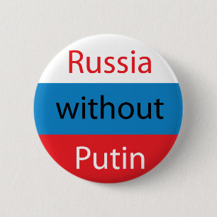 Russia without Putin 6 Cm Round Badge