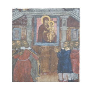 Russia, Yaroslavl, fresco in Cathedral of St. Notepad