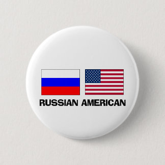 Russian American 6 Cm Round Badge