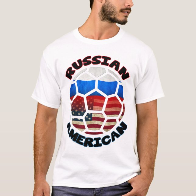 Russian American Soccer Ball Tee (Front)