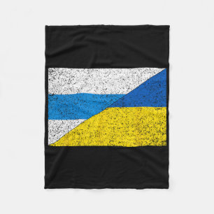 Russian Anti-war Flag Ukraine Flag Net Voyne No To Fleece Blanket