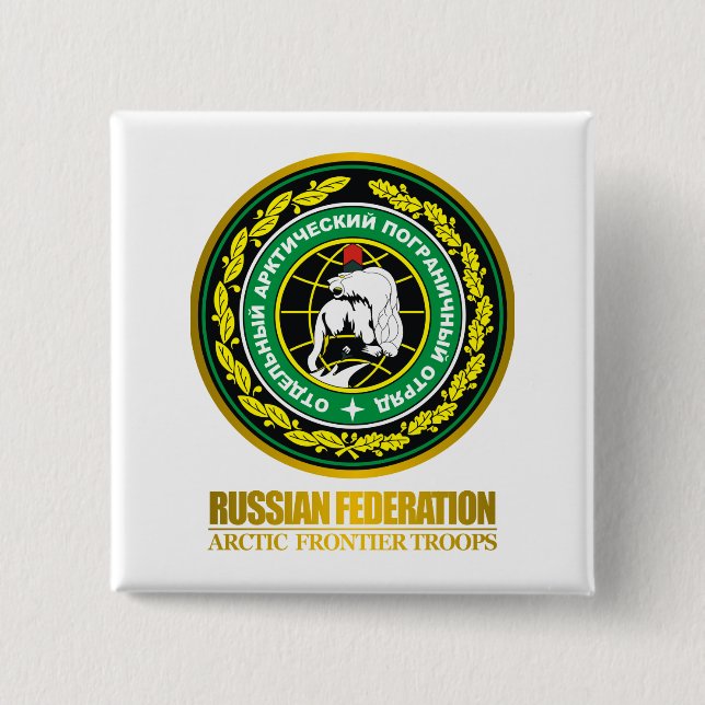 Russian Arctic Frontier Troops 15 Cm Square Badge (Front)