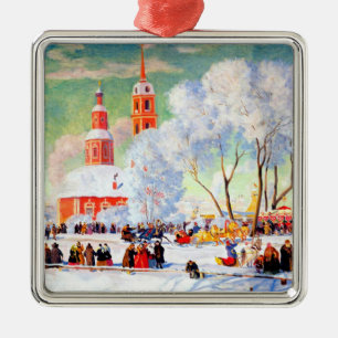 Russian Art Christmas Gift  Metal Tree Decoration