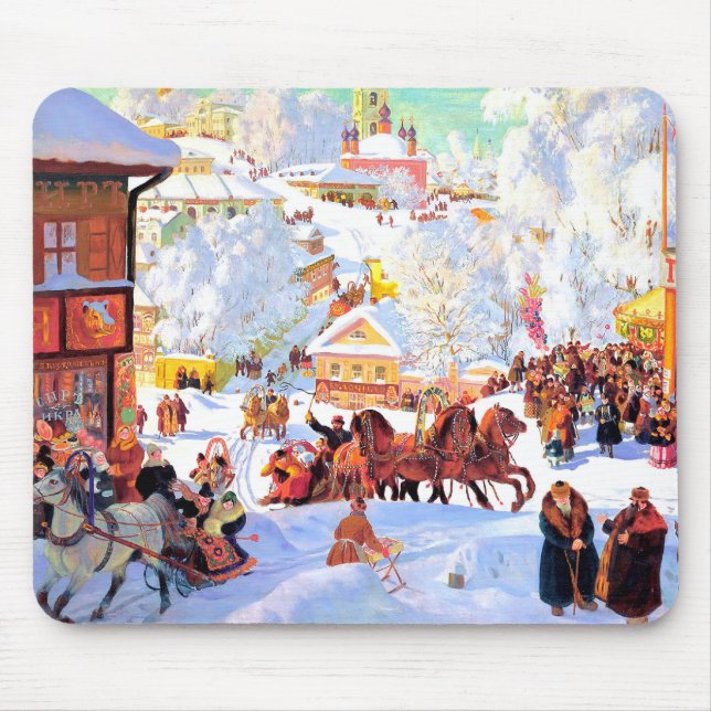 Russian Art Christmas Gift  Mouse Mat (Front)