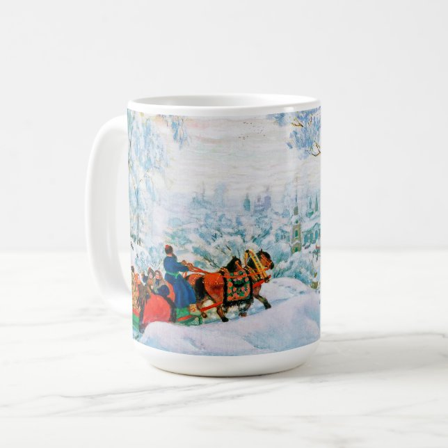 Russian Art Christmas Gift Mugs (Front Left)