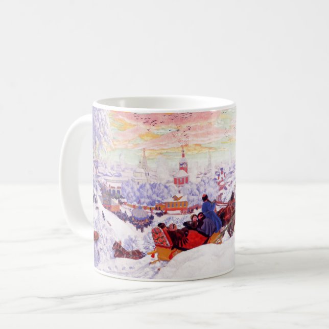 Russian Art Christmas Gift Mugs (Front Left)